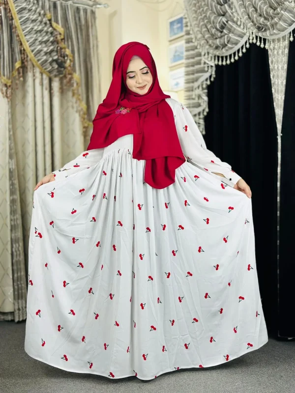 Red Rose Print Borka